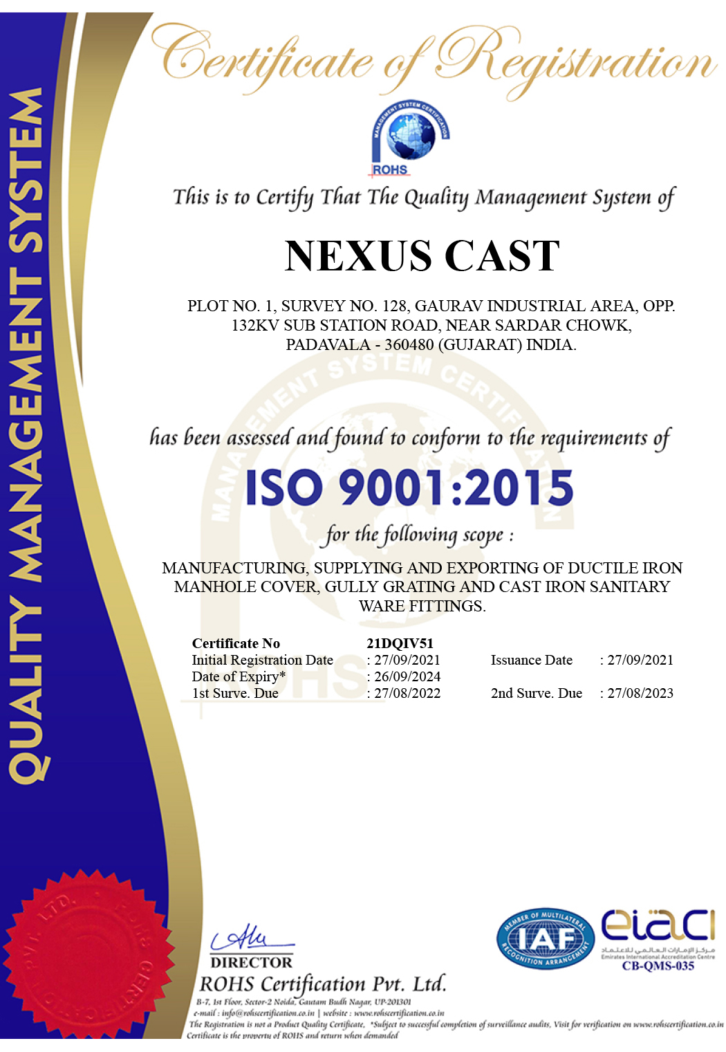 ISO Certificate